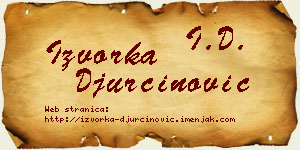 Izvorka Đurčinović vizit kartica
